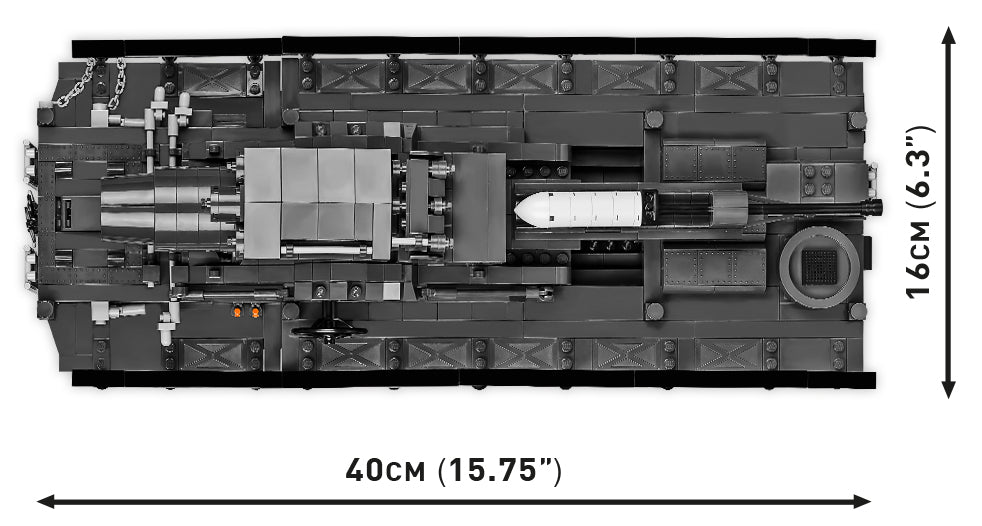 60CM Karl-Gerat 040 "ZIU" mortar brick model - COBI 2560 - 1574 bricks