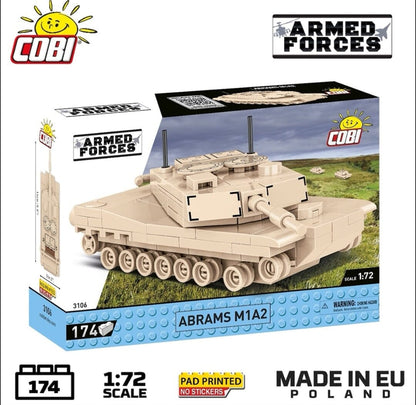 Abrams M1A2 brick tank model - COBI 3106 - 168 bricks