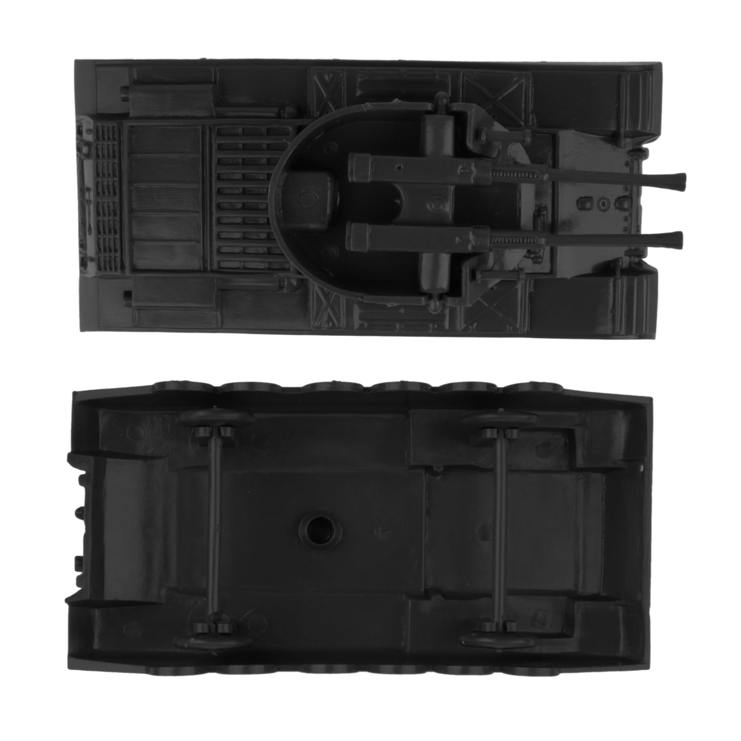 BMC Classic Payton Anti-Aircraft Tanks - 4pc Black Plastic Army Men Vehicles