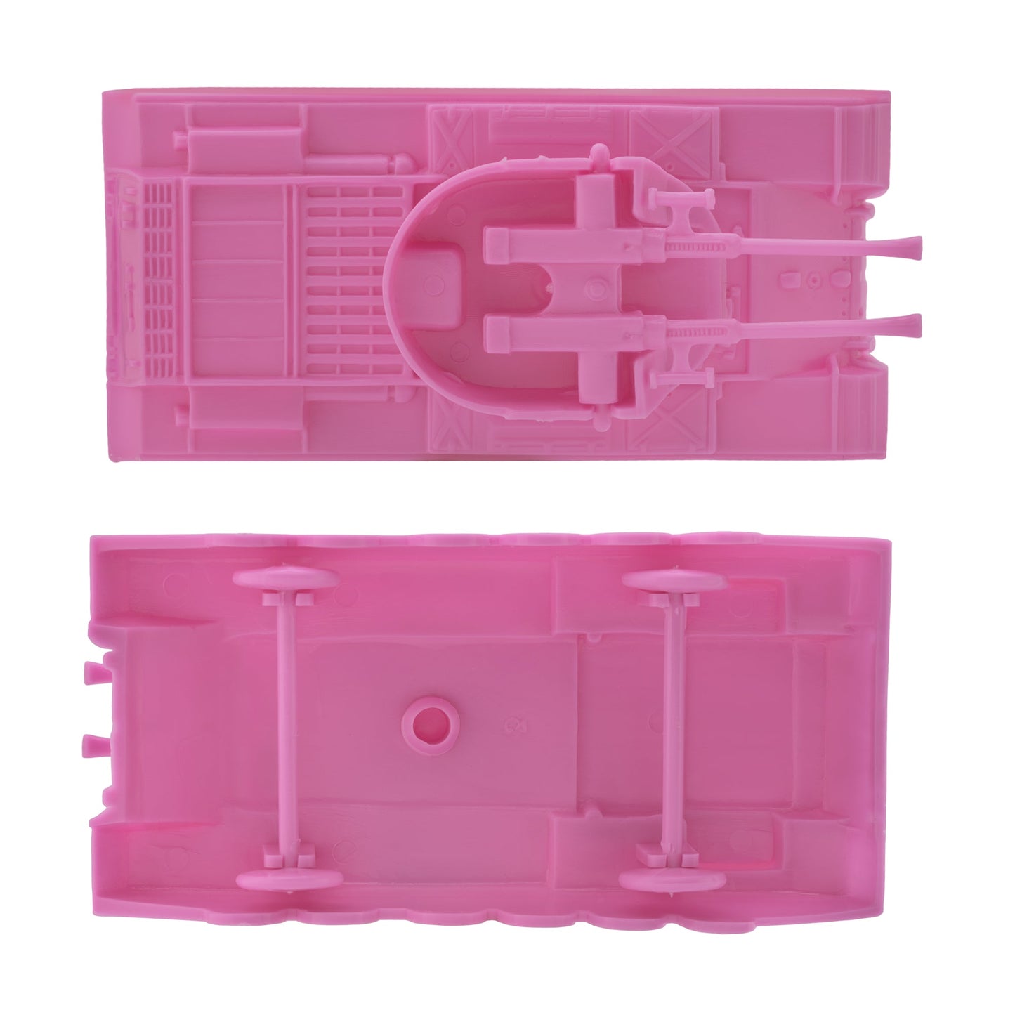 BMC Classic Payton Anti-Aircraft Tanks - 4pc Pink Plastic Army Men Vehicles