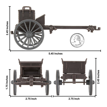 BMC CTS American Civil War Artillery Horse Wagon - Cannon Limber Caisson Playset