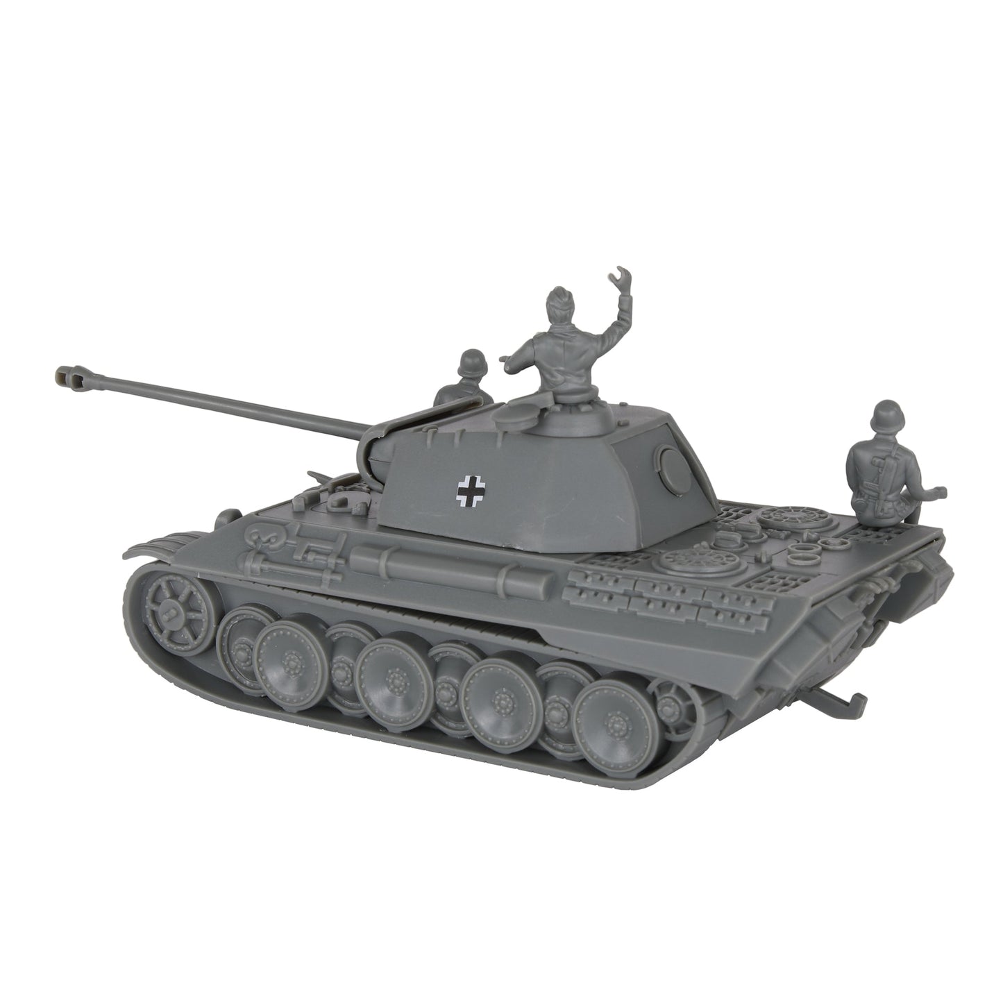 BMC CTS WW2 German Panther V Tank - Gray 1:38 Plastic Army Men Military Vehicle