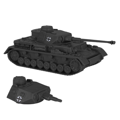 BMC CTS WW2 German Panzer IV Tank - Dark Gray 1:38 Plastic Army Military Vehicle