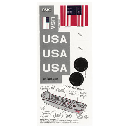 BMC WW2 D-Day Sticker Sheets for 1:32 Tanks Landing Craft & Bunkers - Ships Free