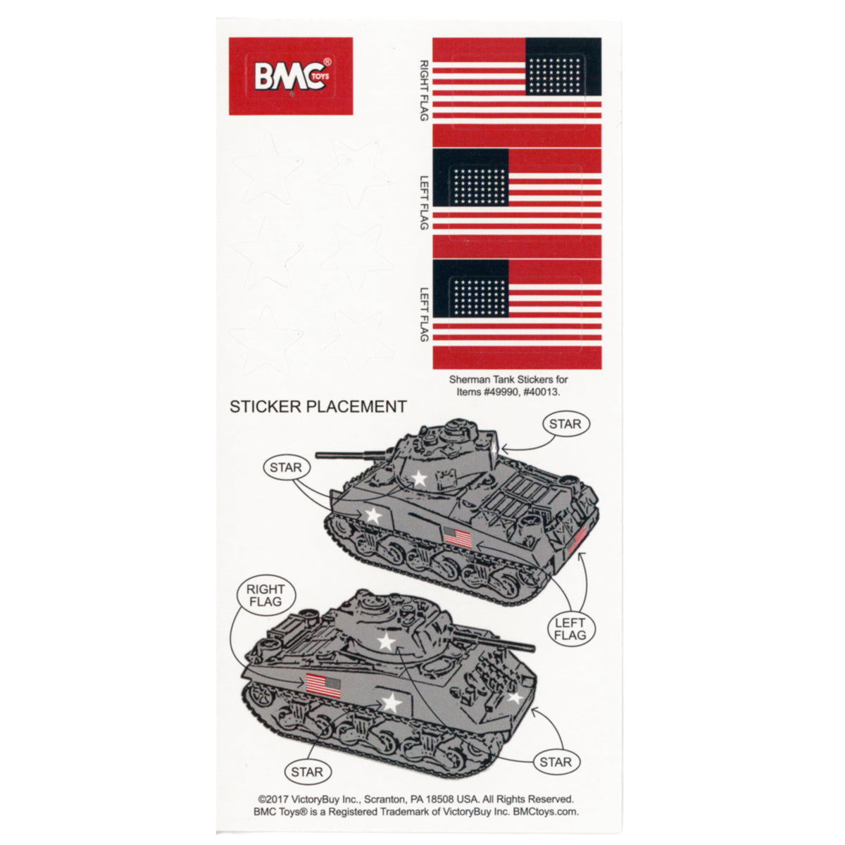 BMC WW2 Sticker Sheets for 1:32 Tanks, Landing Craft & Bunkers - Ships Free