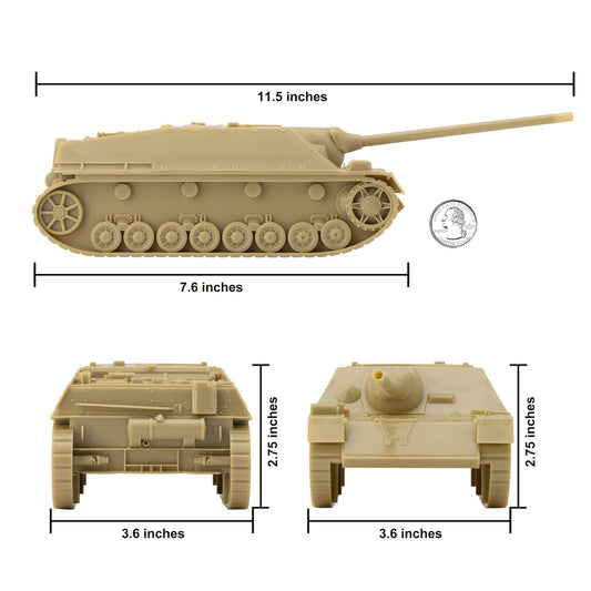 BMC WW2 German Jagdpanzer IV Tank Destroyer - Tan 1:32 Plastic Army Men Vehicle