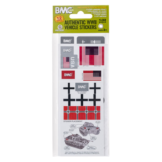 BMC WW2 Sticker Sheets for 1:32 Tanks, Landing Craft & Bunkers - Ships Free