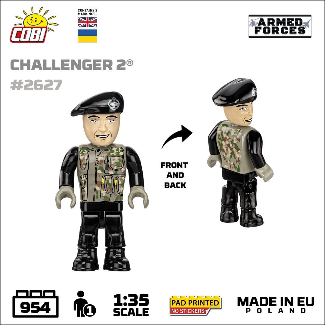 Challenger 2 brick tank model - COBI 2627 - 950 bricks