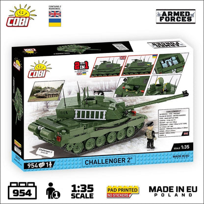 Challenger 2 brick tank model - COBI 2627 - 950 bricks