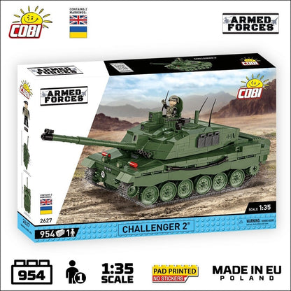 Challenger 2 brick tank model - COBI 2627 - 950 bricks