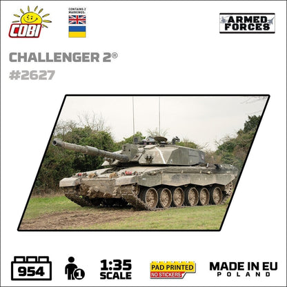 Challenger 2 brick tank model - COBI 2627 - 950 bricks