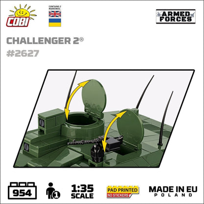 Challenger 2 brick tank model - COBI 2627 - 950 bricks