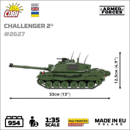 Challenger 2 brick tank model - COBI 2627 - 950 bricks