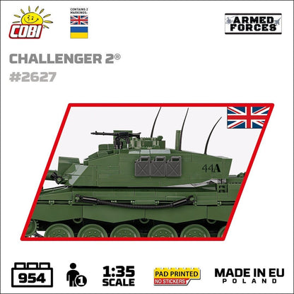 Challenger 2 brick tank model - COBI 2627 - 950 bricks