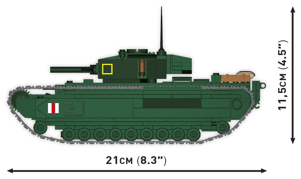 Churchill MK.IV brick tank model - COBI 3128 - 668 bricks