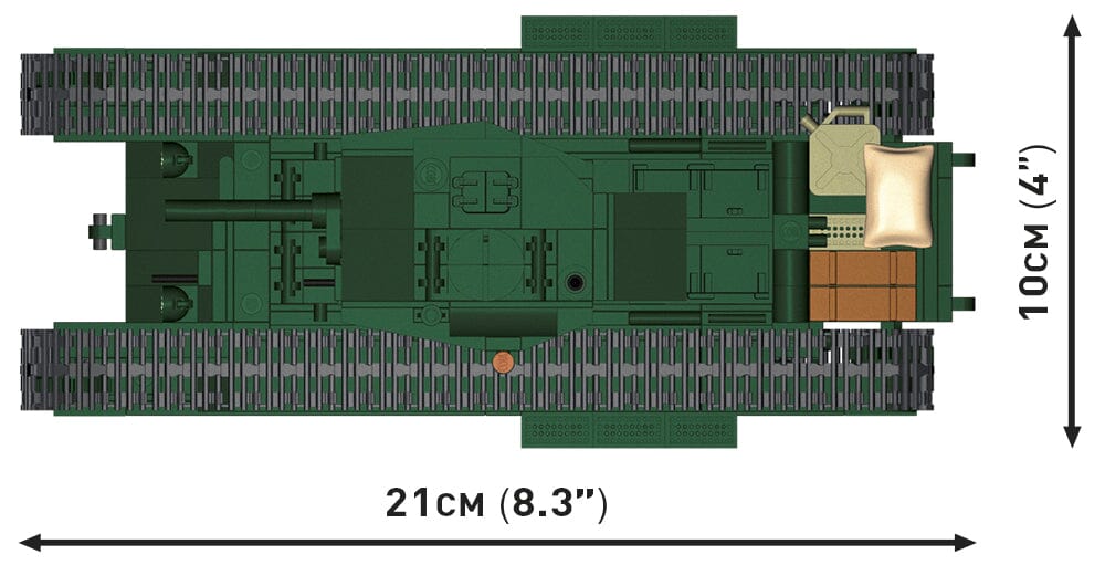 Churchill MK.IV brick tank model - COBI 3128 - 668 bricks