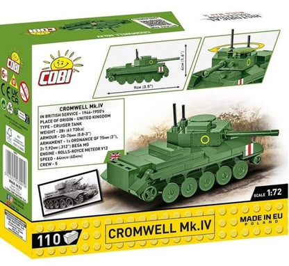 Cromwell MK.IV brick tank model - COBI 3091 - 110 bricks