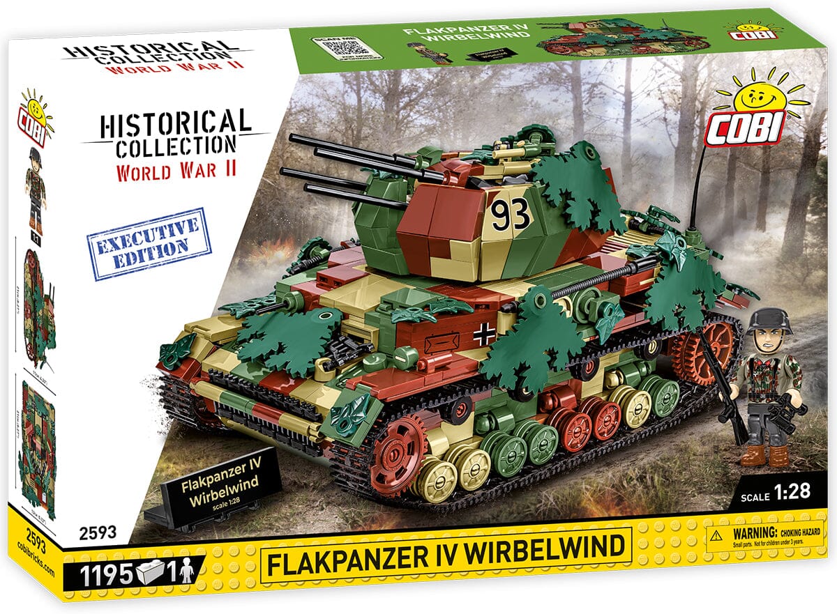 Flakpanzer IV Wirbelwind brick anti-aircraft gun model - COBI-2593 - 1195 bricks - Executive Edition