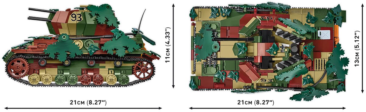 Flakpanzer IV Wirbelwind brick anti-aircraft gun model - COBI-2593 - 1195 bricks - Executive Edition