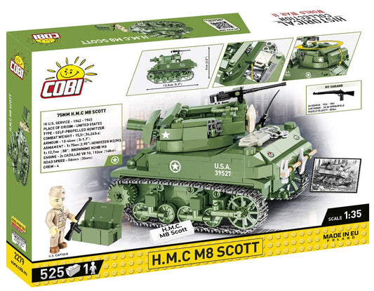 H.M.C M8 Scott brick tank model - COBI 2279 - 525 bricks