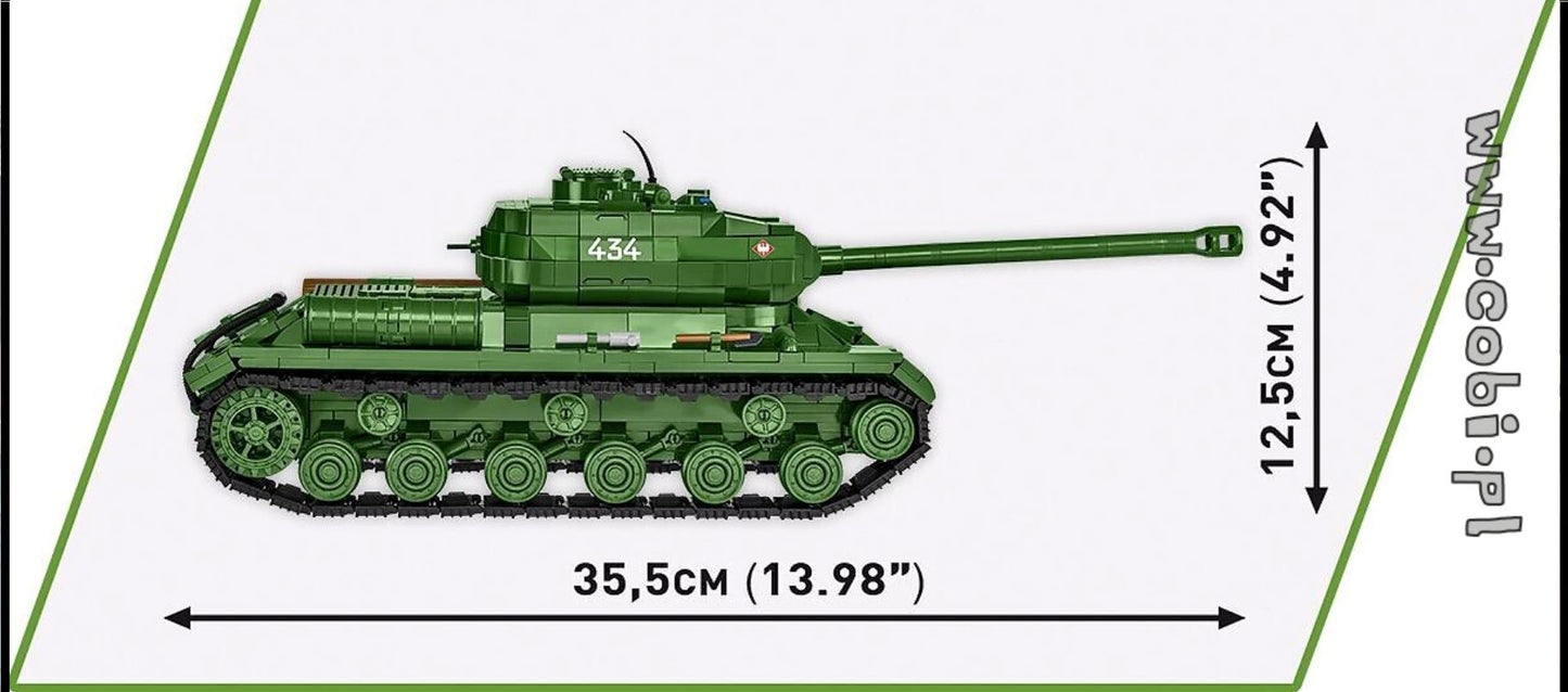 IS-2 brick tank model - COBI 2578 - 1051 bricks