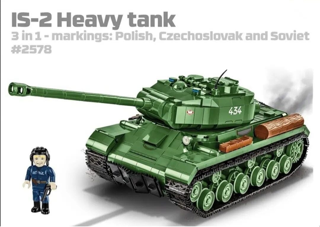 IS-2 brick tank model - COBI 2578 - 1051 bricks