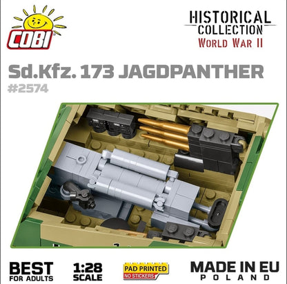 Jagdpanther (SD.KFZ.173) brick tank model - COBI 2574 - 950 bricks