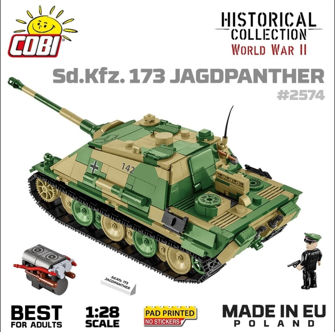 Jagdpanther (SD.KFZ.173) brick tank model - COBI 2574 - 950 bricks