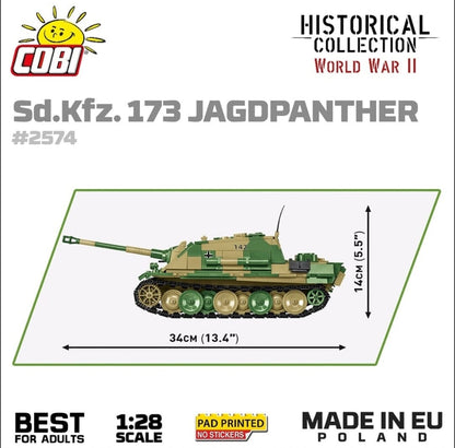 Jagdpanther (SD.KFZ.173) brick tank model - COBI 2574 - 950 bricks