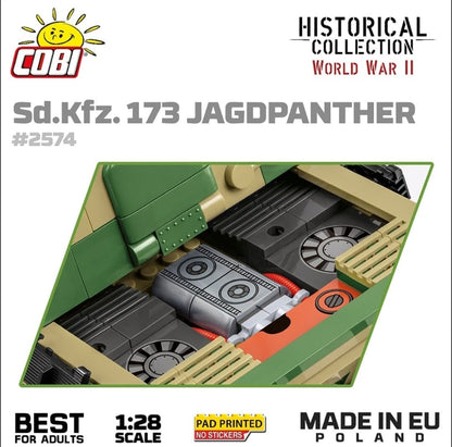 Jagdpanther (SD.KFZ.173) brick tank model - COBI 2574 - 950 bricks