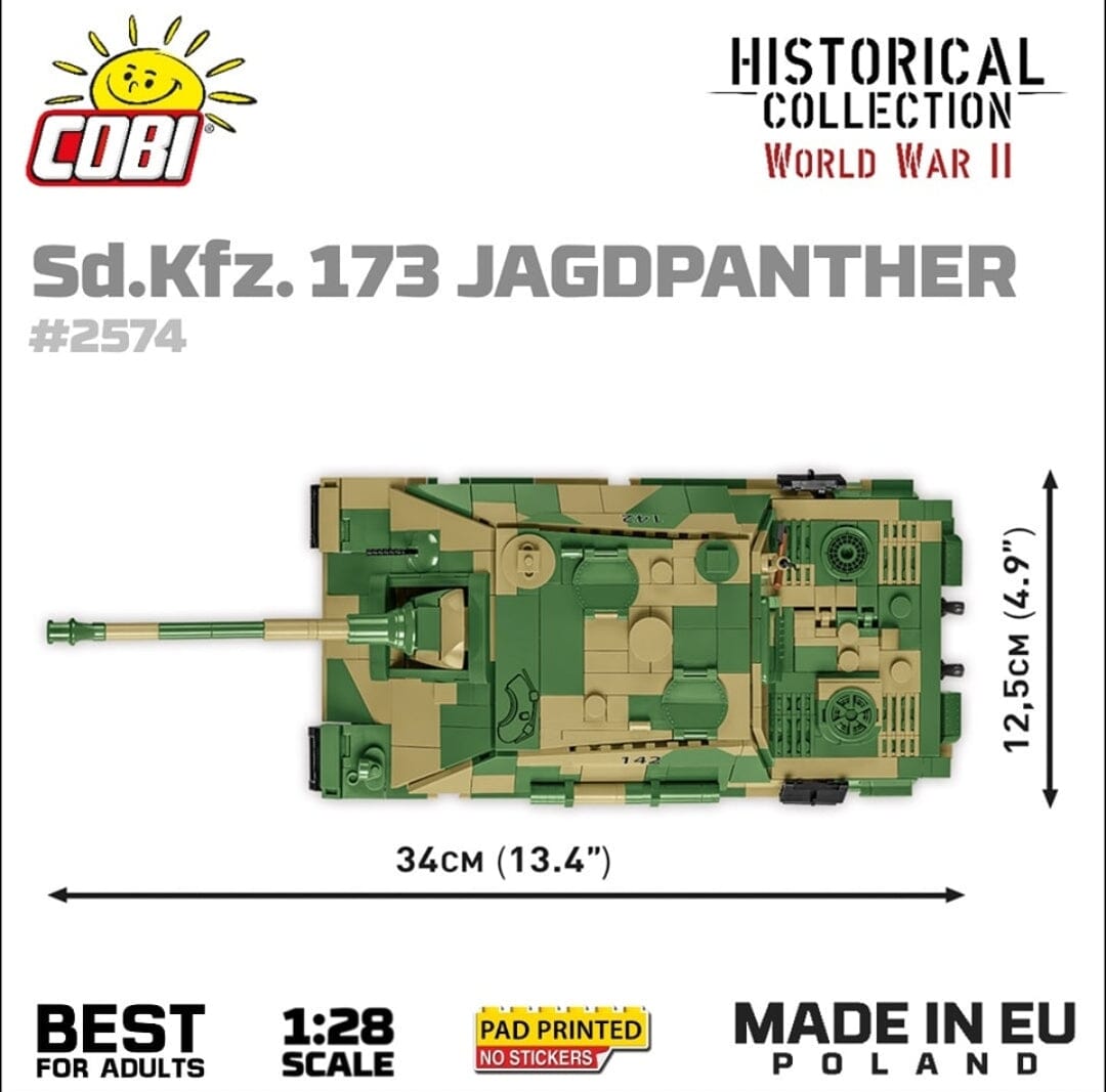 Jagdpanther (SD.KFZ.173) brick tank model - COBI 2574 - 950 bricks