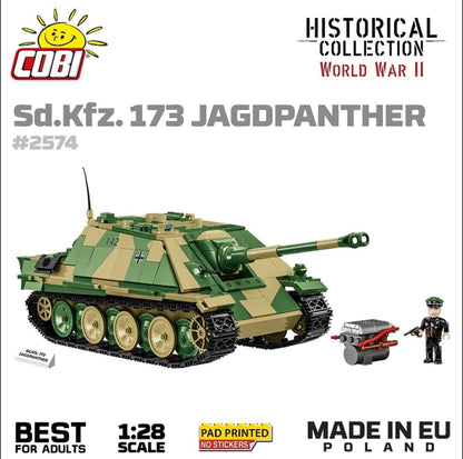 Jagdpanther (SD.KFZ.173) brick tank model - COBI 2574 - 950 bricks