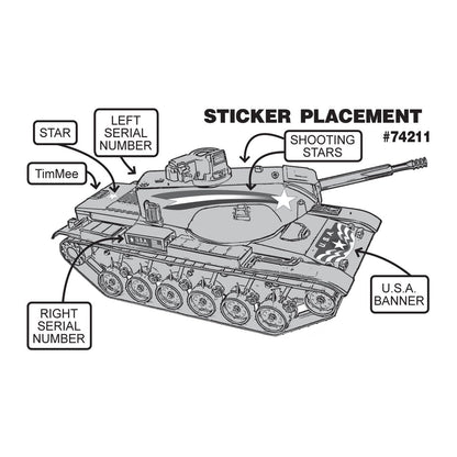 Tim Mee Dominator BIG TANK for Action Figures - 22in long Olive Green - USA Made