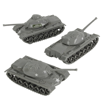 TimMee Toy TANKS for Plastic Army Men: Dark Gray WW2 3pc - Made in USA