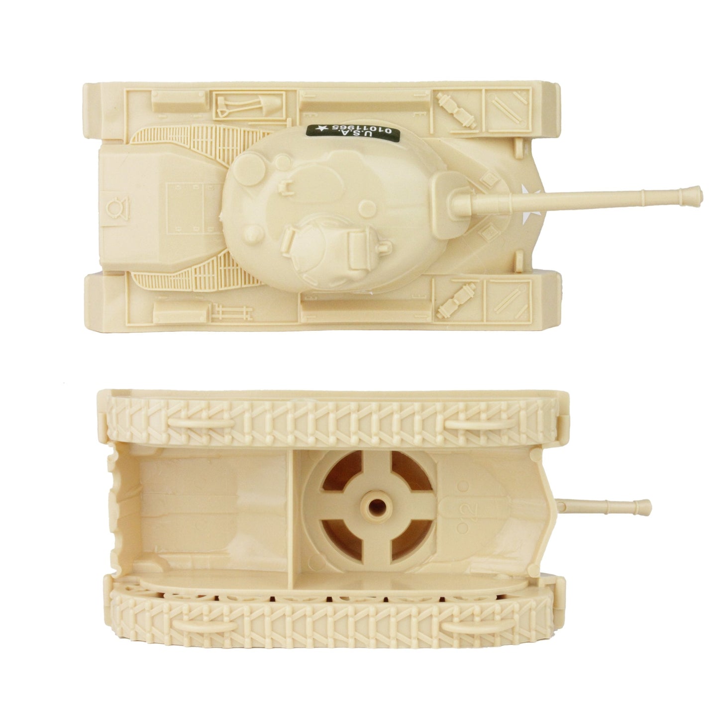 TimMee Toy TANKS for Plastic Army Men - Desert Tan WW2 3pc - Made in USA