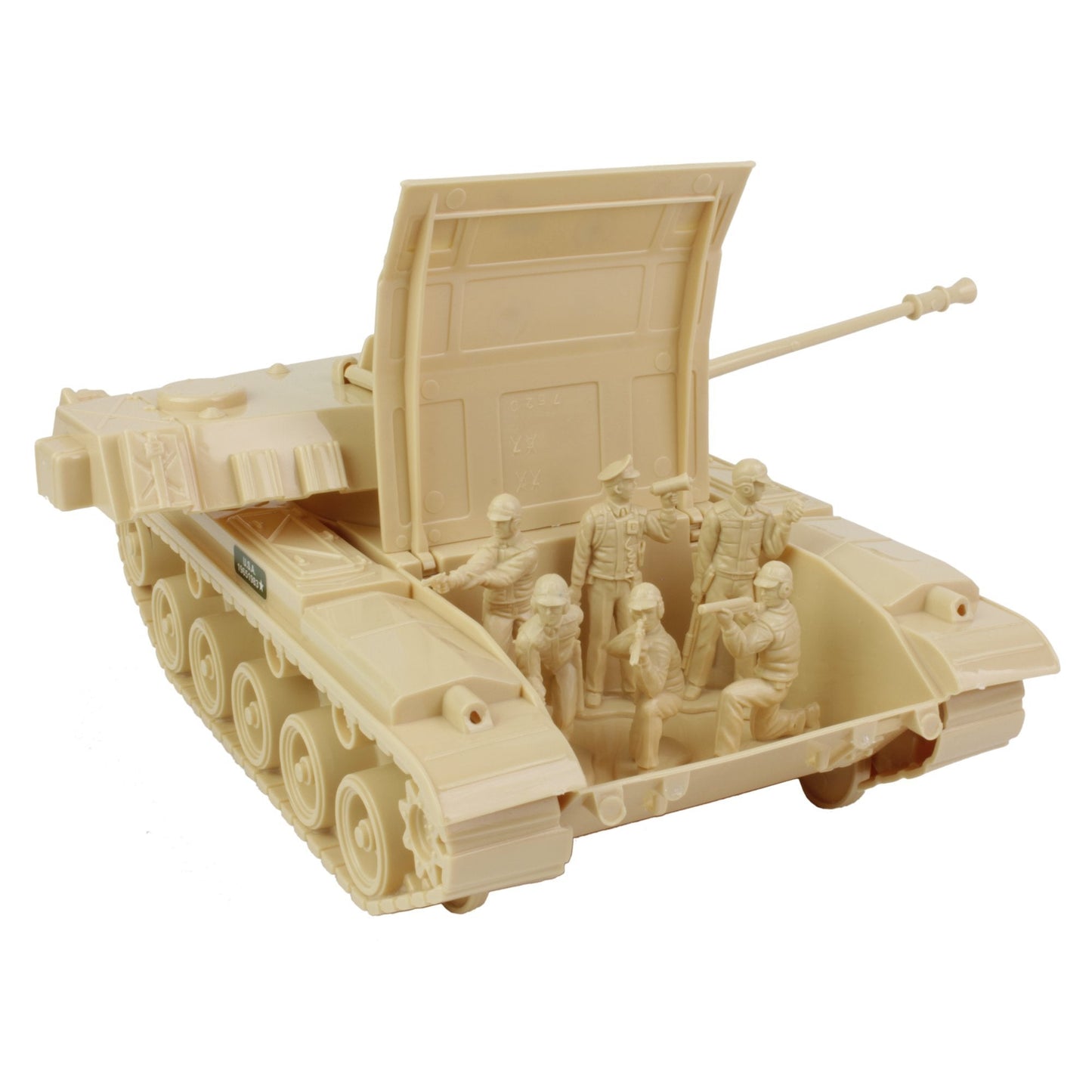 Tim Mee Toy Walker Bulldog TANK Playset- Desert Tan 13pc - Made in USA