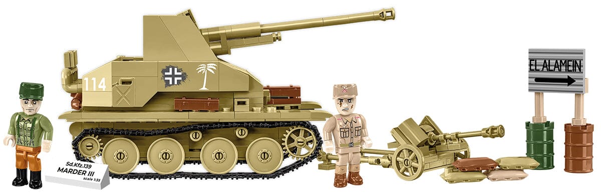 Marder III (Sd.Kfz.139) brick model tank - COBI 3131 - 486 bricks