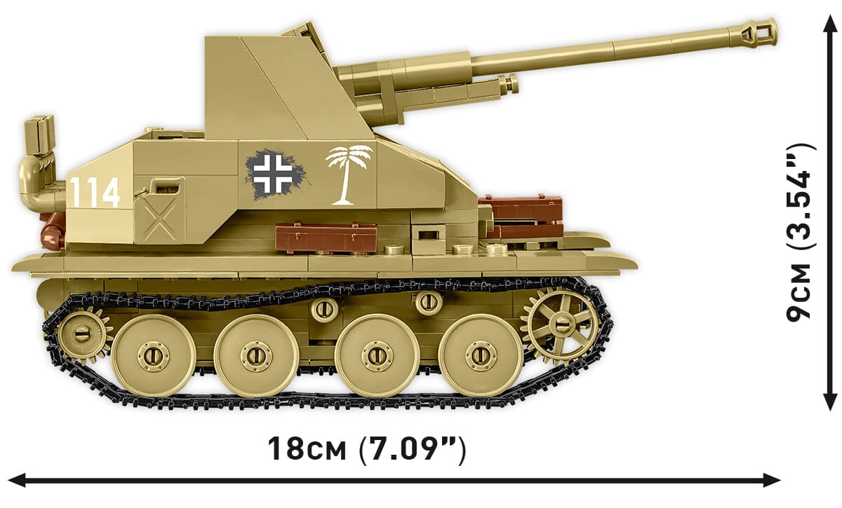 Marder III (Sd.Kfz.139) brick model tank - COBI 3131 - 486 bricks