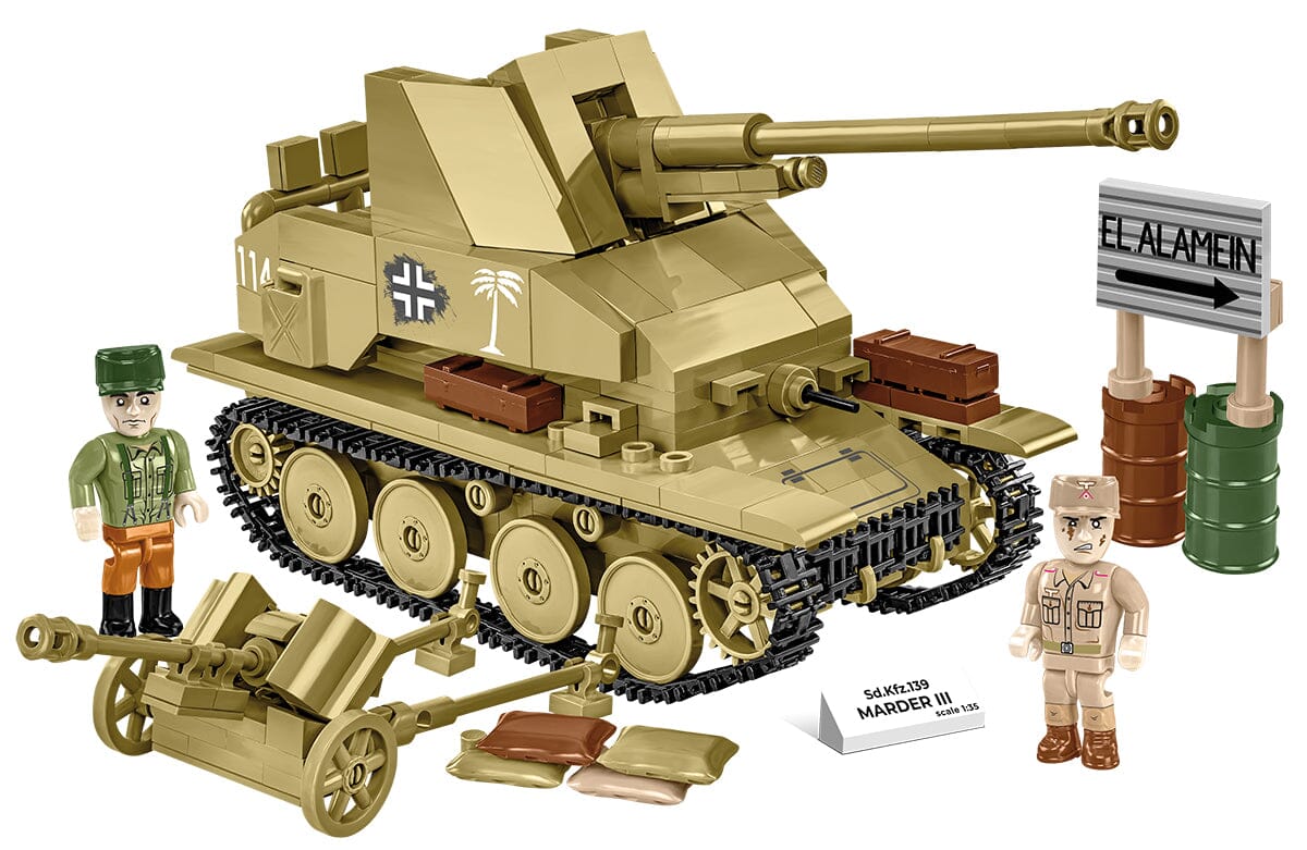 Marder III (Sd.Kfz.139) brick model tank - COBI 3131 - 486 bricks