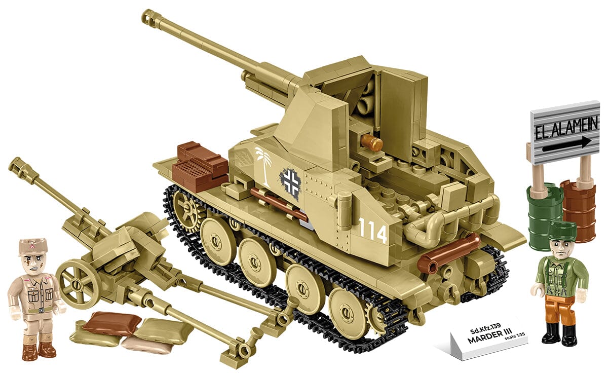 Marder III (Sd.Kfz.139) brick model tank - COBI 3131 - 486 bricks