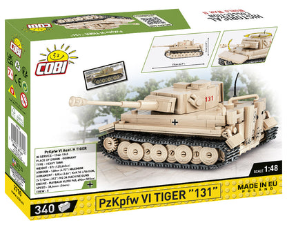 Panzer VI Tiger '131' brick tank model - COBI 2710 - 340 bricks