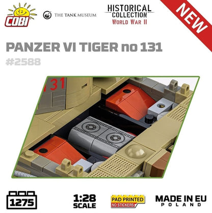 Panzer VI Tiger I 131 The Tank Museum brick tank model - COBI 2588 - 1275 bricks