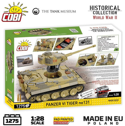 Panzer VI Tiger I 131 The Tank Museum brick tank model - COBI 2588 - 1275 bricks