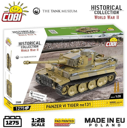 Panzer VI Tiger I 131 The Tank Museum brick tank model - COBI 2588 - 1275 bricks