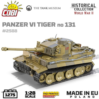 Panzer VI Tiger I 131 The Tank Museum brick tank model - COBI 2588 - 1275 bricks