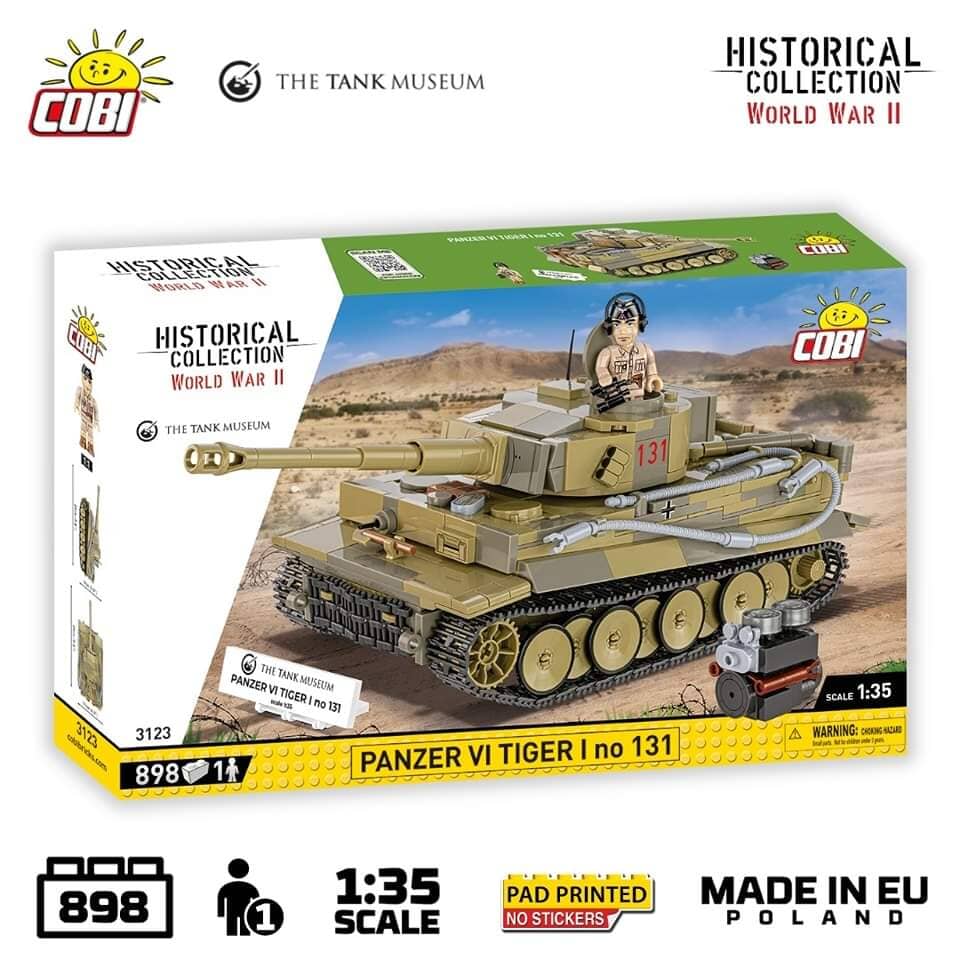 Panzer VI Tiger No. 131 The Tank Museum brick tank model - COBI 3123 - 898 bricks