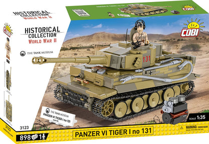 Panzer VI Tiger No. 131 The Tank Museum brick tank model - COBI 3123 - 898 bricks