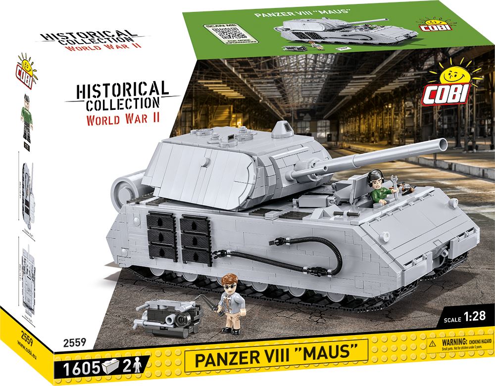 Panzer VIII MAUS brick tank model - COBI 2559 - 1605 bricks