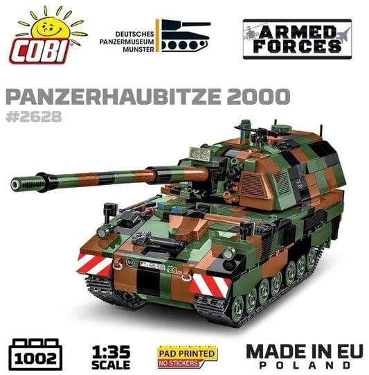 Panzerhaubitze 2000 brick tank model - COBI 2628 - 1006 bricks