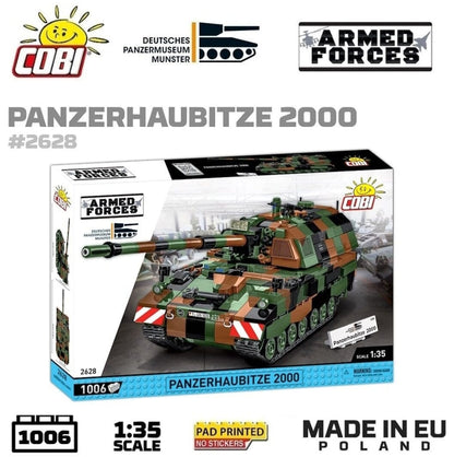 Panzerhaubitze 2000 brick tank model - COBI 2628 - 1006 bricks